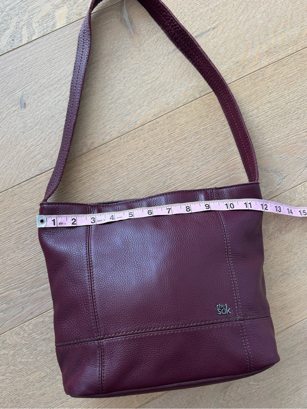 The Sak De Young Leather Hobo Bag Black Cherry - Picture 3 of 11